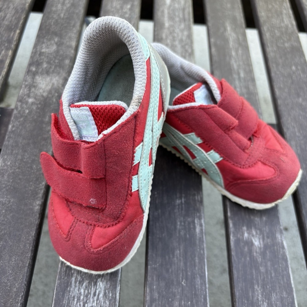 Onitsuka Tiger Kids K6 Red Sneakers Retro Streetwear Hook and Loop